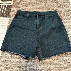 ThusFar Frayed Denim Shorts